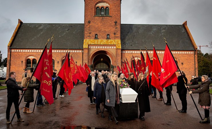 Ritt Bjerregaards begravelse